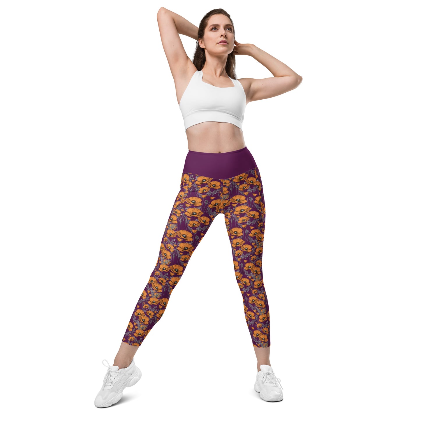 California Poppies Leggings with Pockets #2