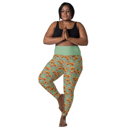 Original California Poppies Leggings with Pockets