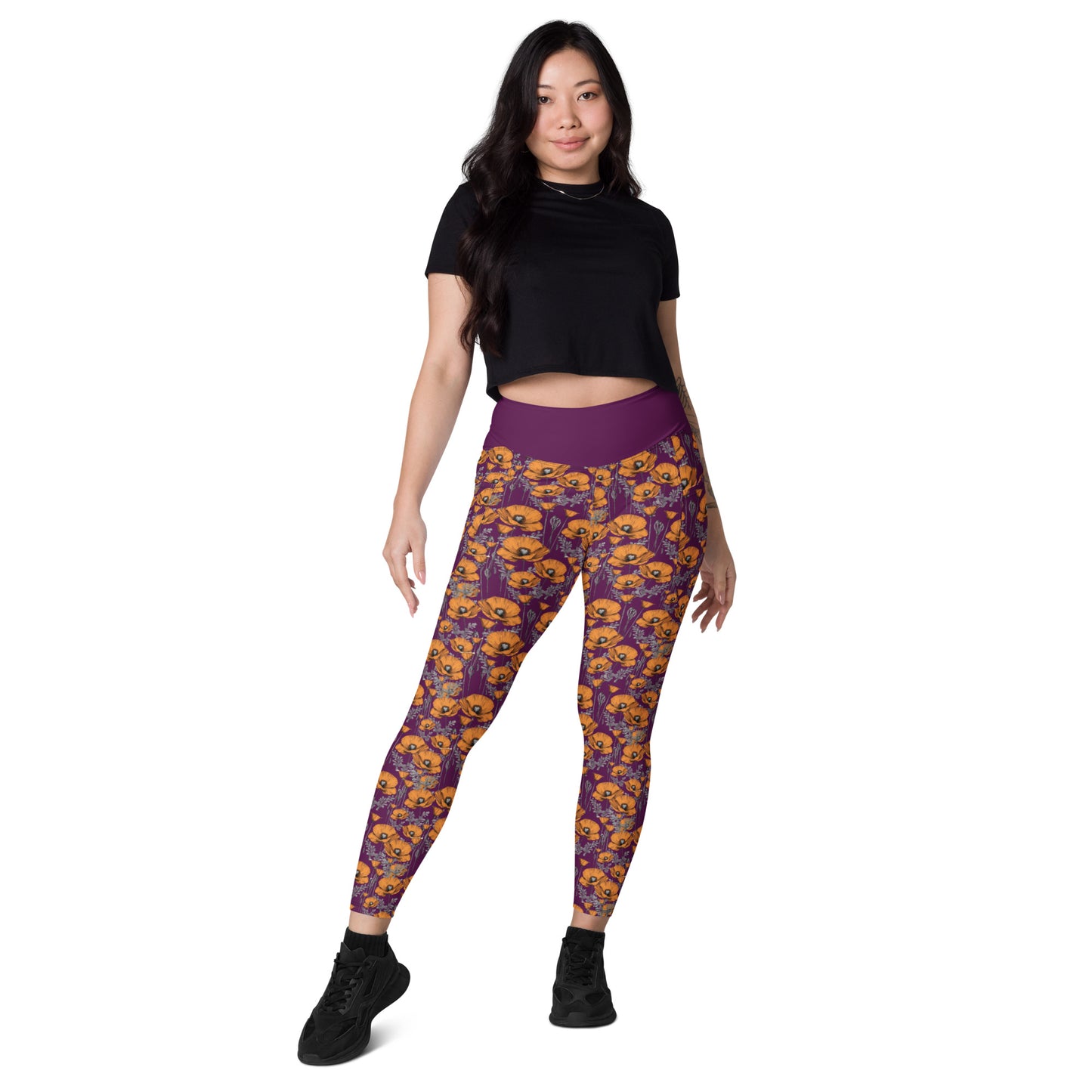 California Poppies Leggings with Pockets #2