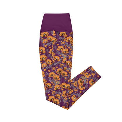 California Poppies Leggings with Pockets #2