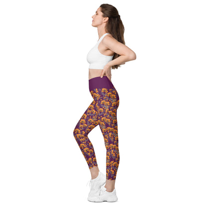 California Poppies Leggings with Pockets #2