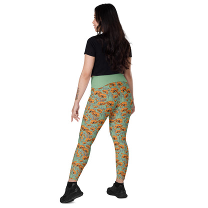 Original California Poppies Leggings with Pockets