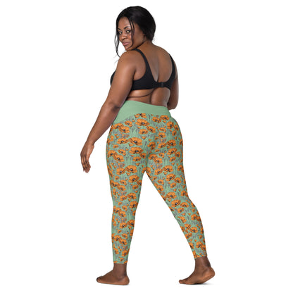 Original California Poppies Leggings with Pockets