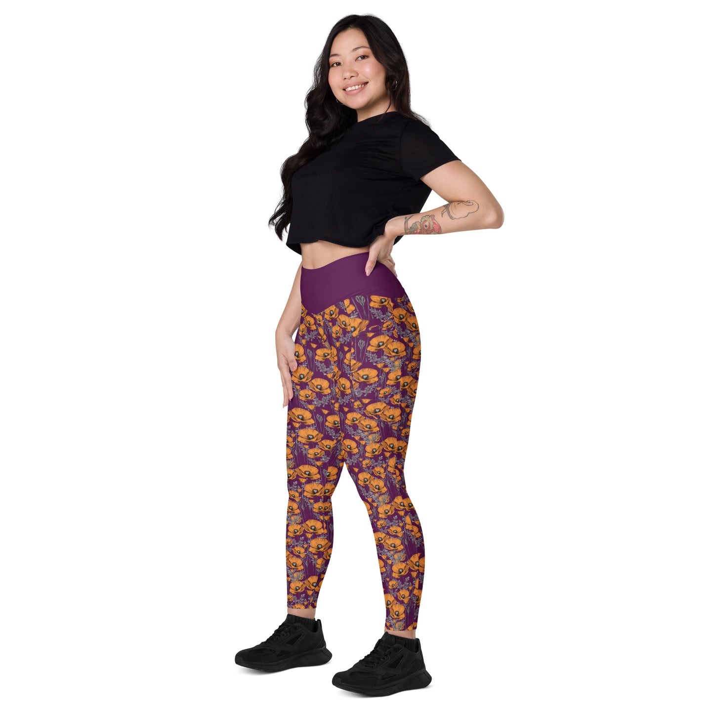 California Poppies Leggings with Pockets #2