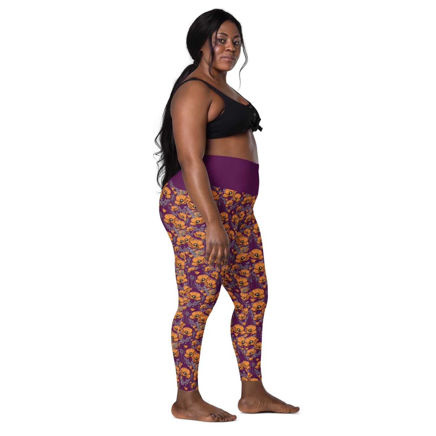 California Poppies Leggings with Pockets #2