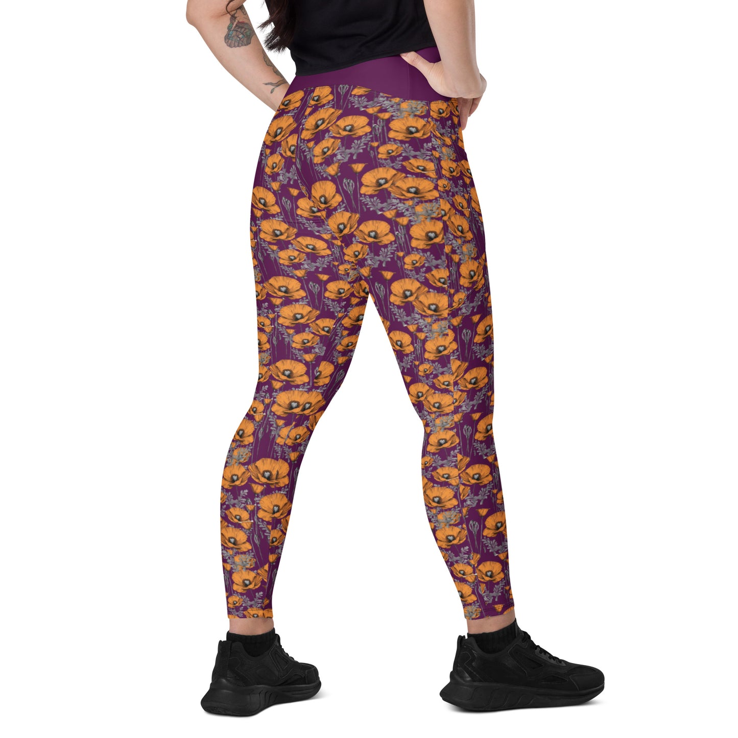 California Poppies Leggings with Pockets #2