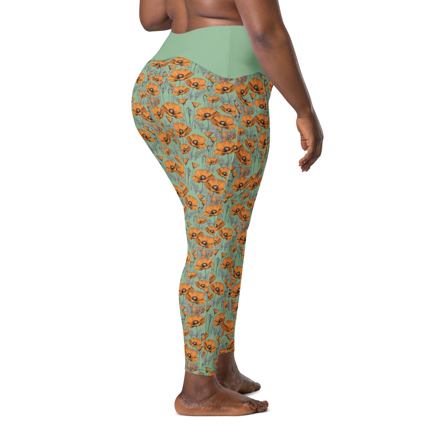 Original California Poppies Leggings with Pockets