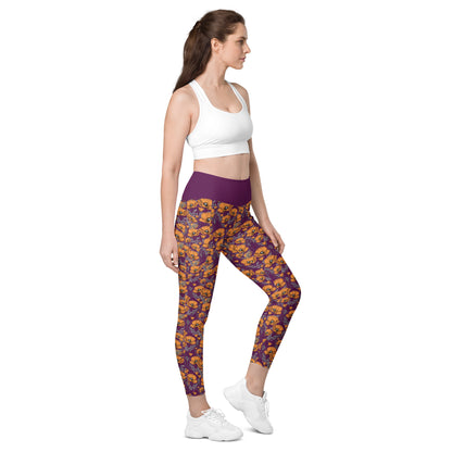 California Poppies Leggings with Pockets #2