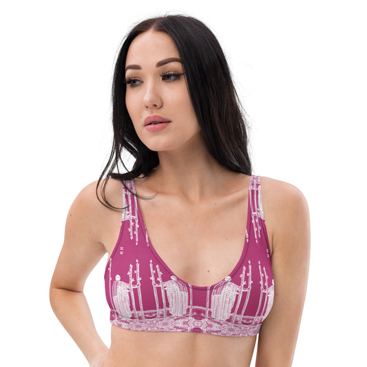 Three of Wands Padded Bikini Top in Pink