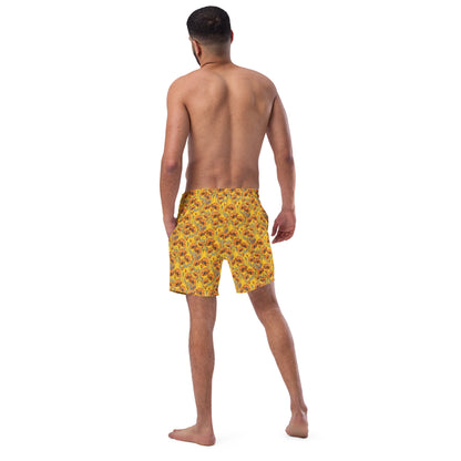 California Poppies Swim Trunks - Yellow