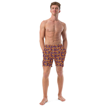 California Poppies Swim Trunks in Purple