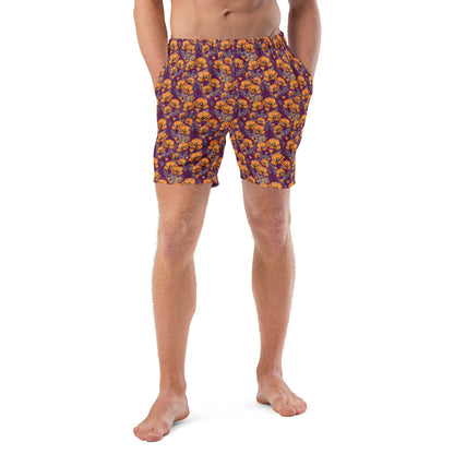 California Poppies Swim Trunks in Purple