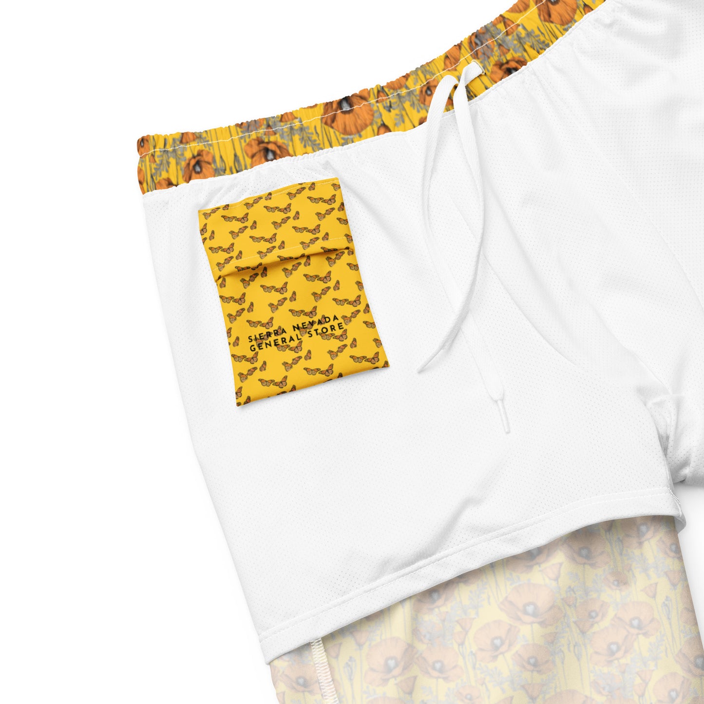 California Poppies Swim Trunks - Yellow