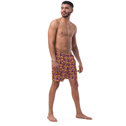 California Poppies Swim Trunks in Purple