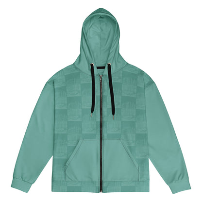 The Ten of Swords Card Tiled Zip Hoodie