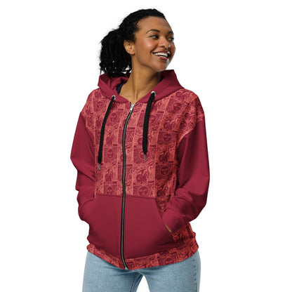 The Sun Card Tiled Zip Hoodie