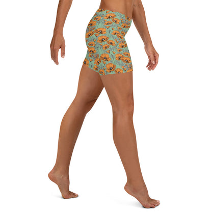 Original California Poppies Bike Shorts