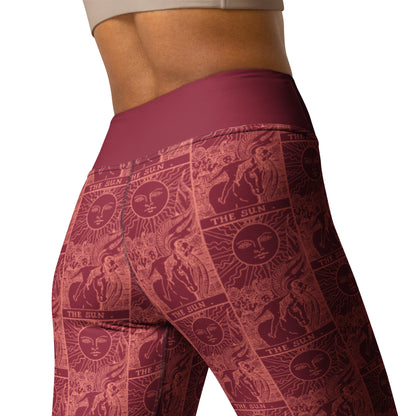 The Sun Card Yoga Leggings - Pink