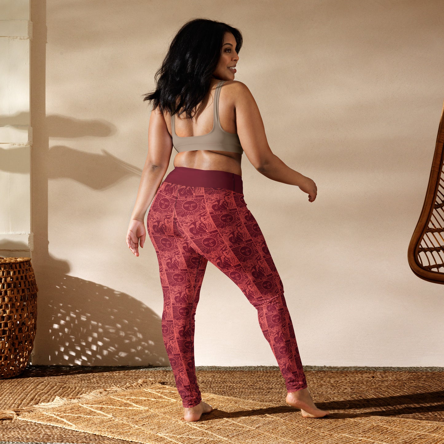 The Sun Card Yoga Leggings - Pink