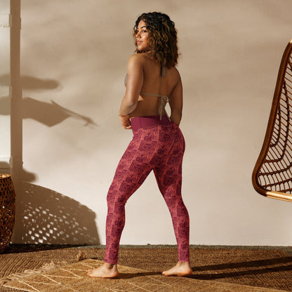 The Sun Card Yoga Leggings - Pink