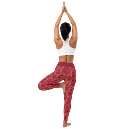 The Sun Card Yoga Leggings - Pink