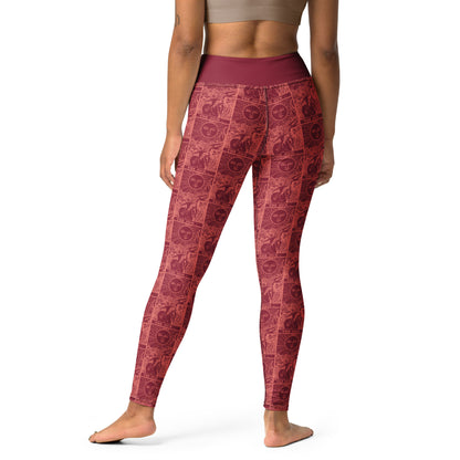 The Sun Card Yoga Leggings - Pink