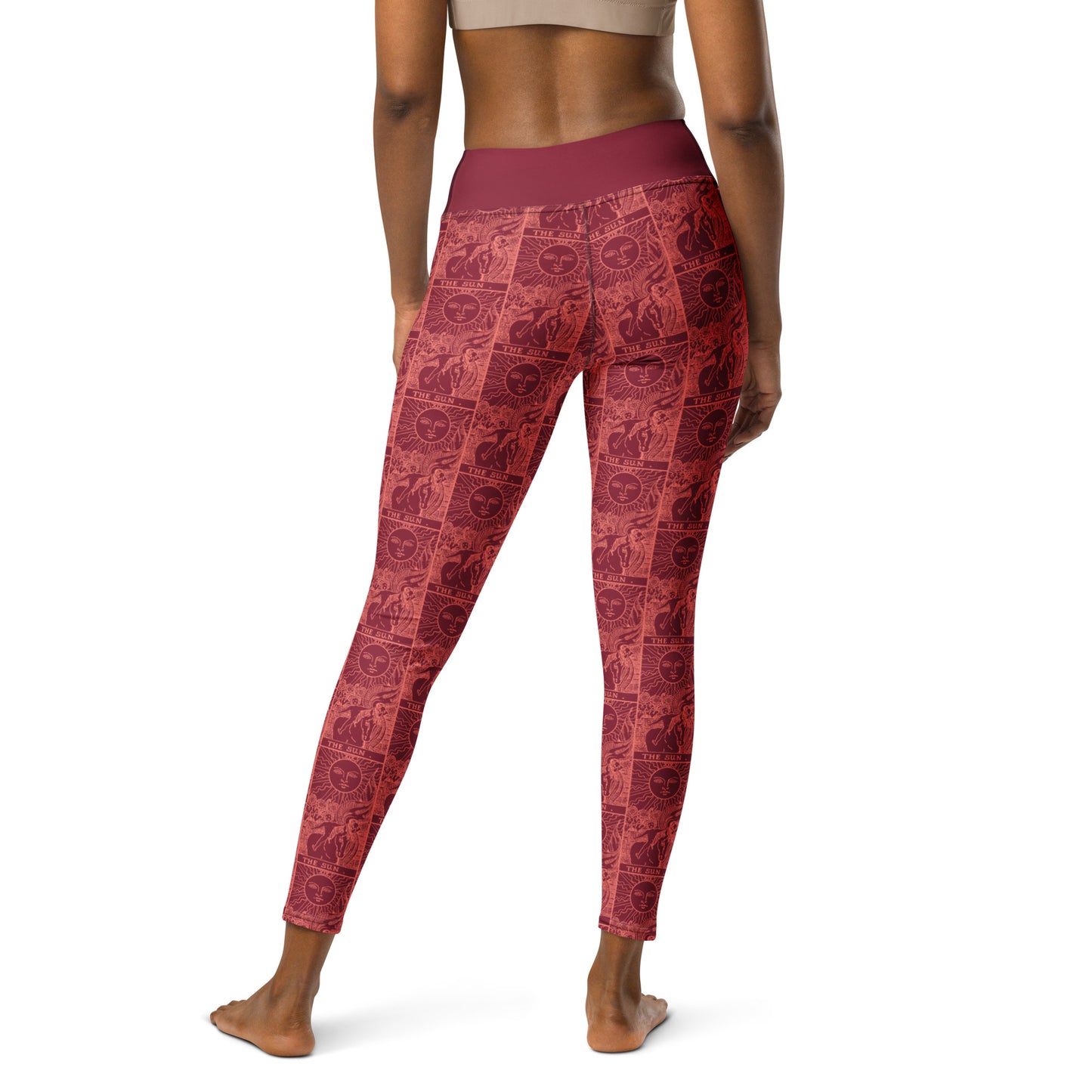 The Sun Card Yoga Leggings - Pink