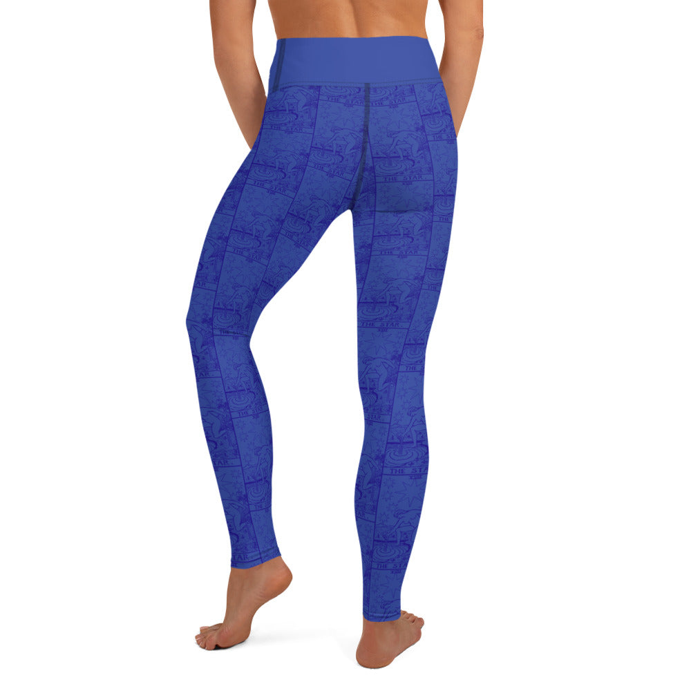 The Star Card Yoga Leggings - Indigo