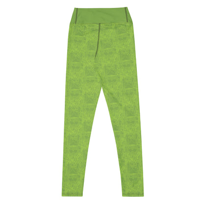 The Lovers Card Yoga Leggings - Lime