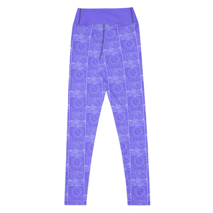 The Moon Card Yoga Leggings - Purple