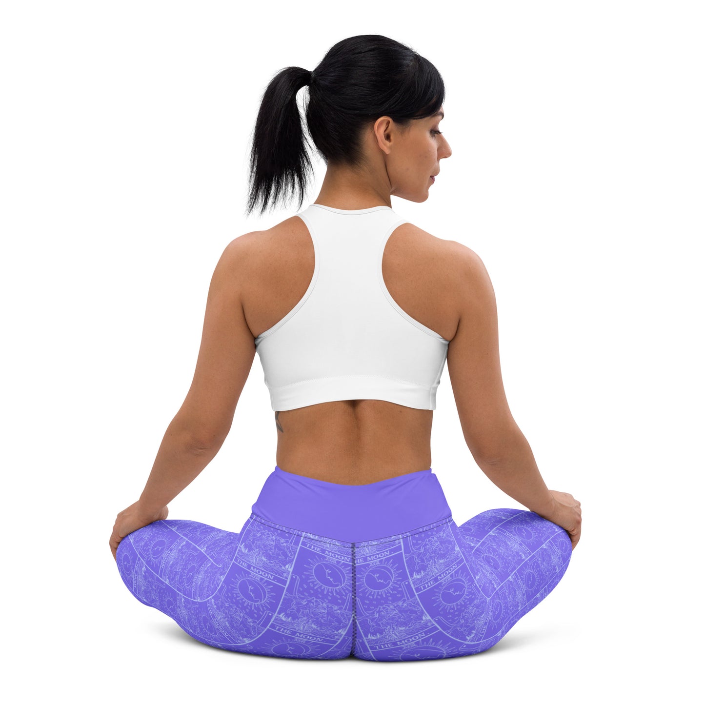 The Moon Card Yoga Leggings - Purple