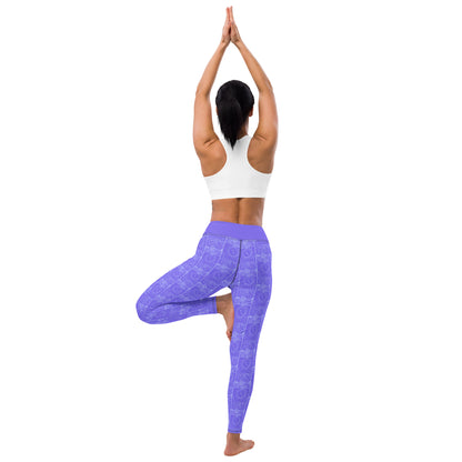 The Moon Card Yoga Leggings - Purple