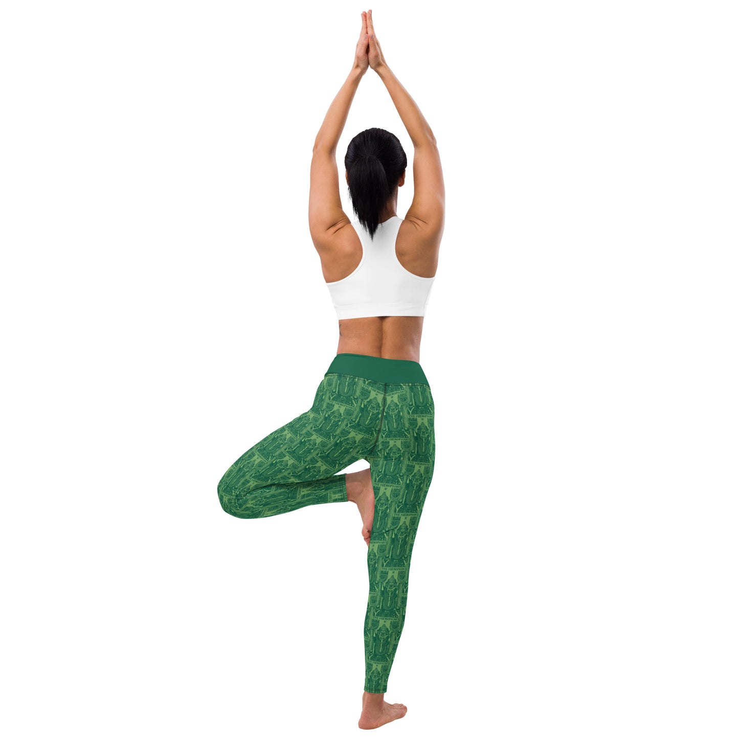 The Hierophant Card Yoga Leggings