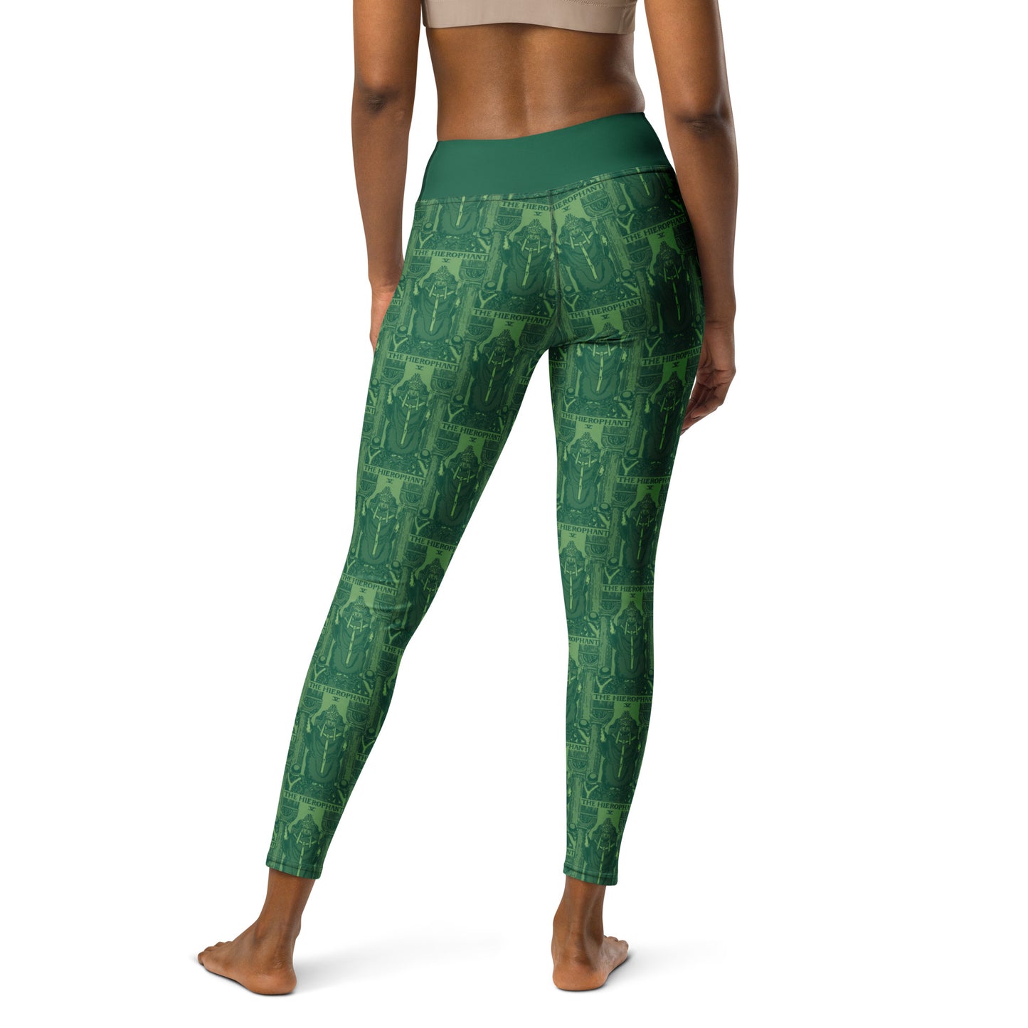 The Hierophant Card Yoga Leggings