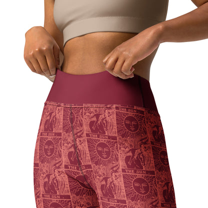 The Sun Card Yoga Leggings - Pink