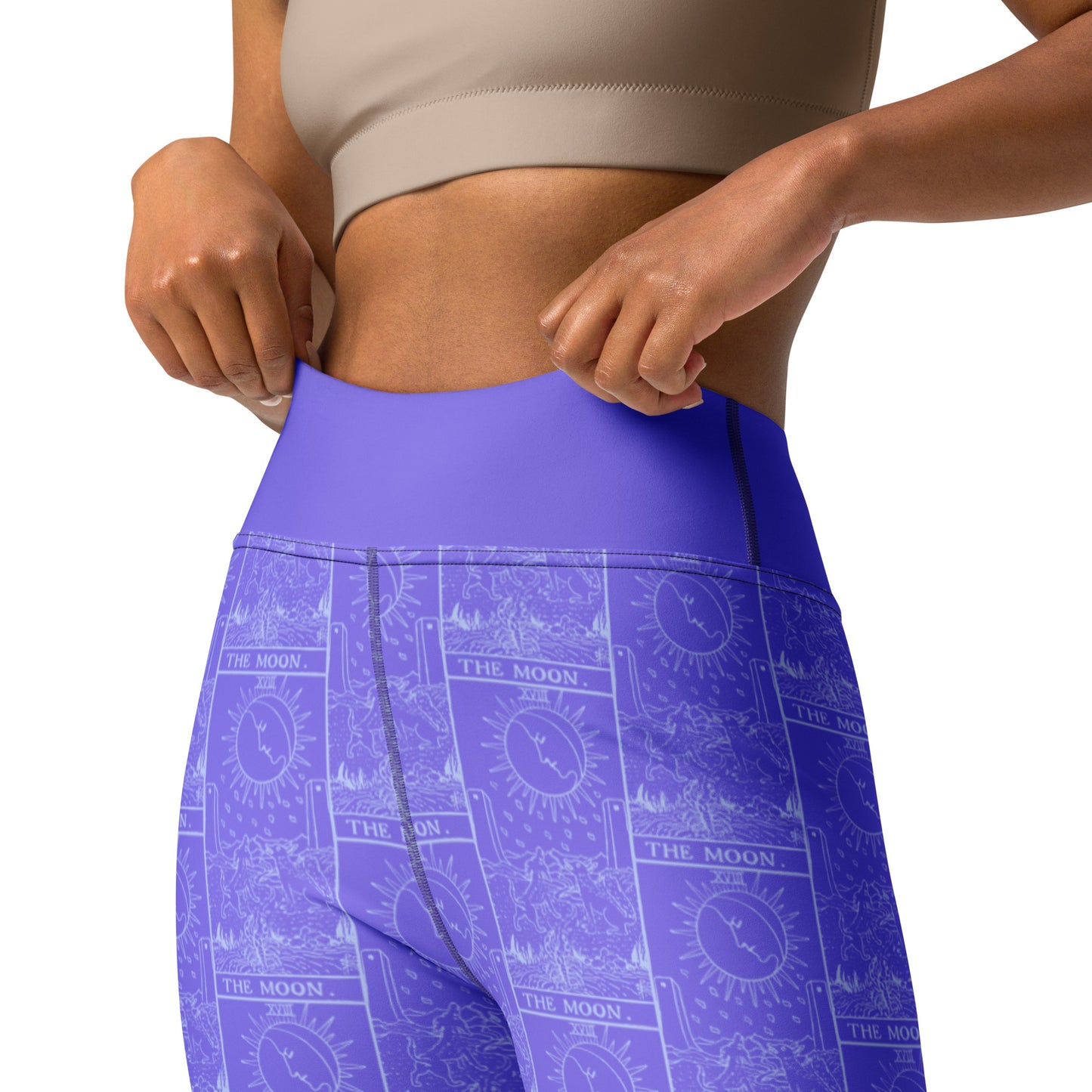 The Moon Card Yoga Leggings - Purple