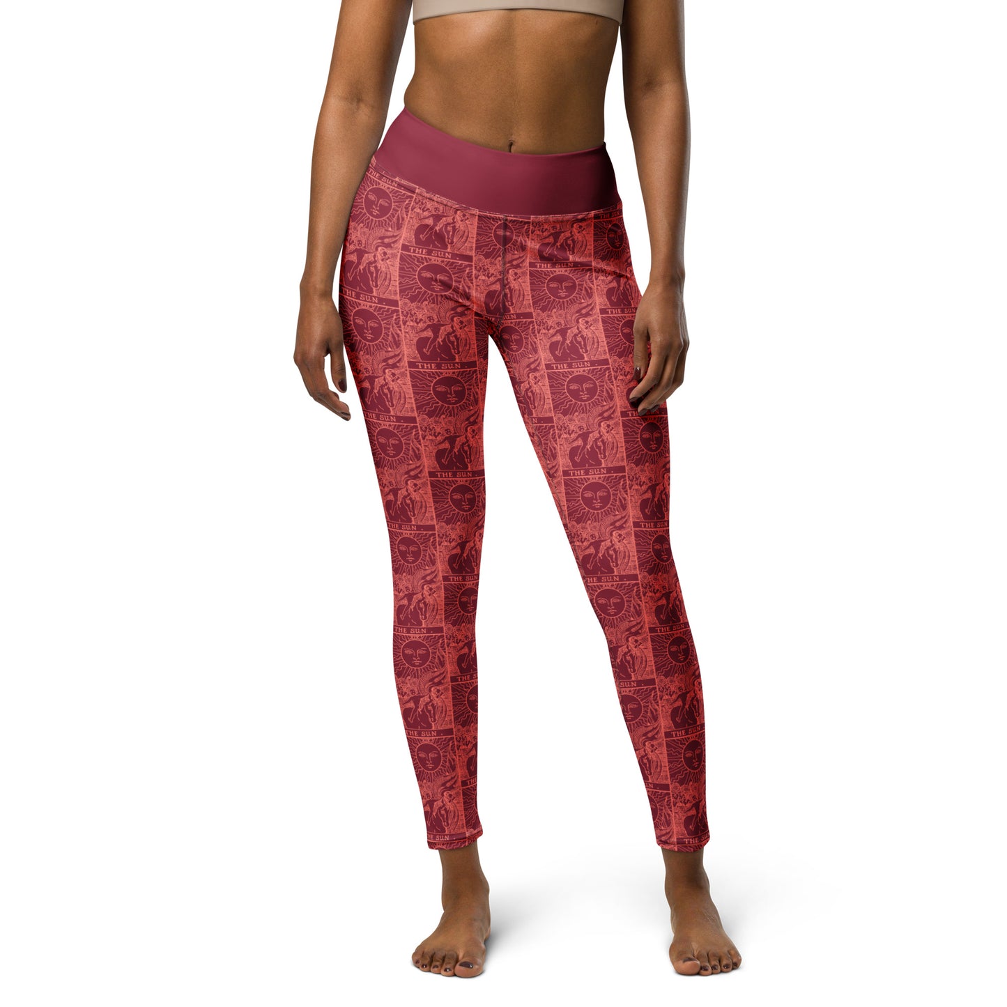 The Sun Card Yoga Leggings - Pink