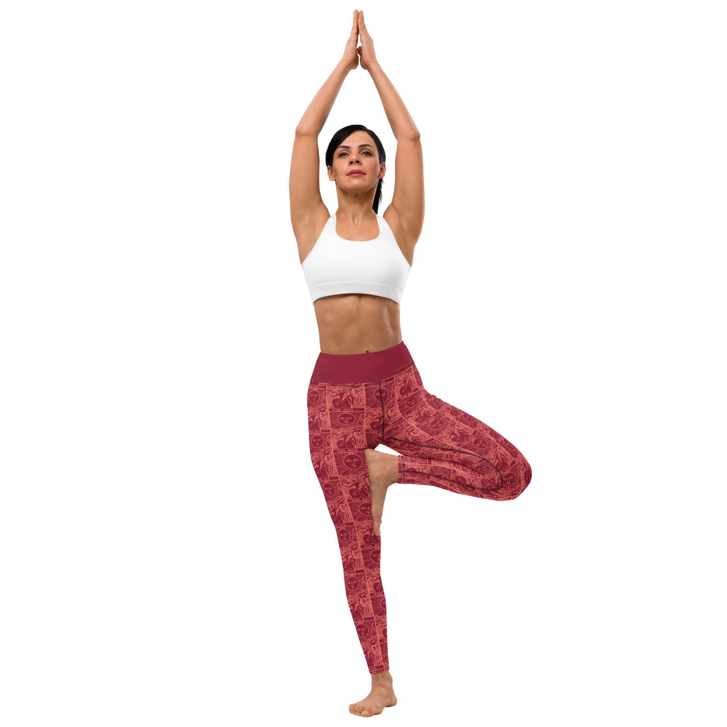 The Sun Card Yoga Leggings - Pink