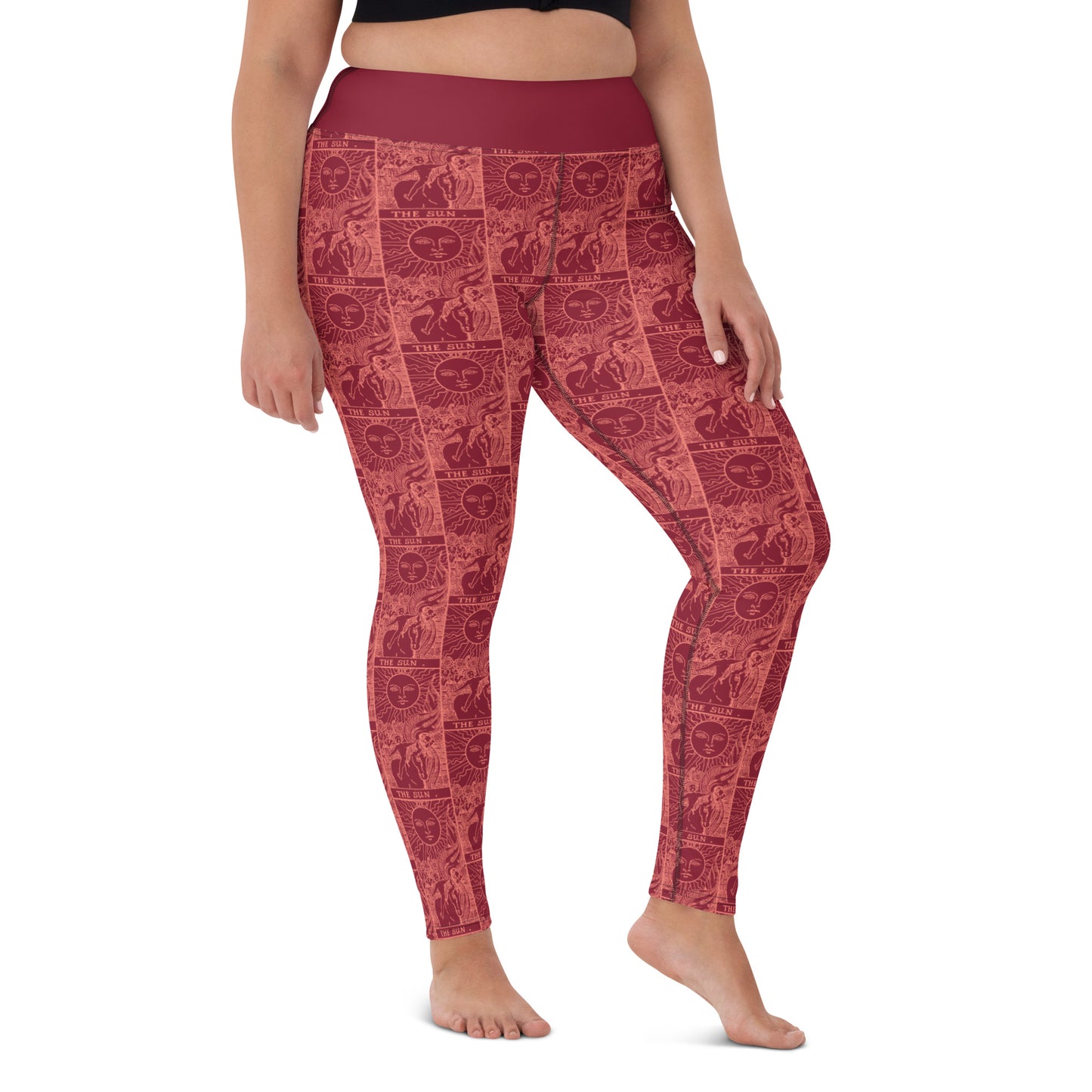 The Sun Card Yoga Leggings - Pink