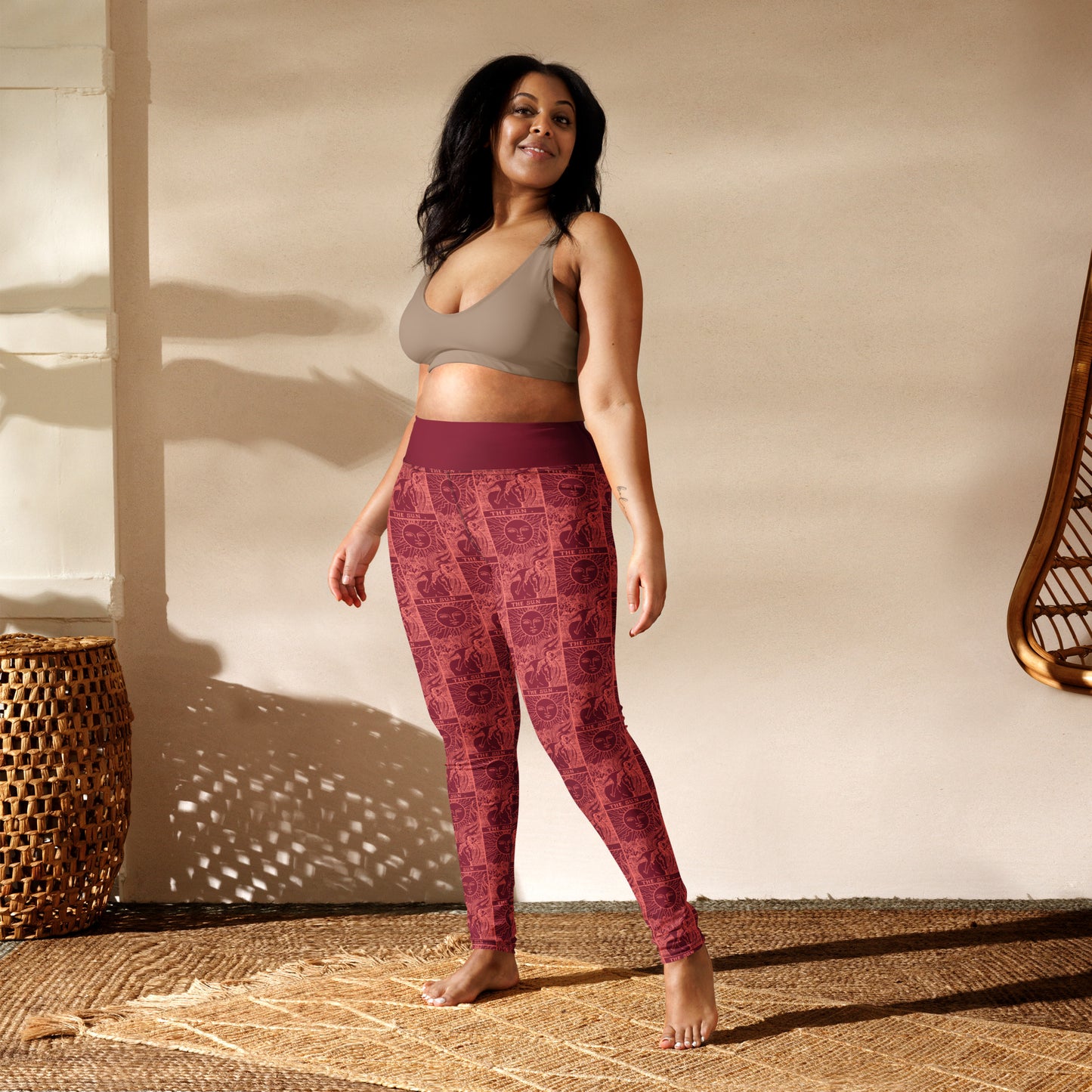 The Sun Card Yoga Leggings - Pink