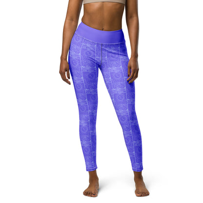 The Moon Card Yoga Leggings - Purple