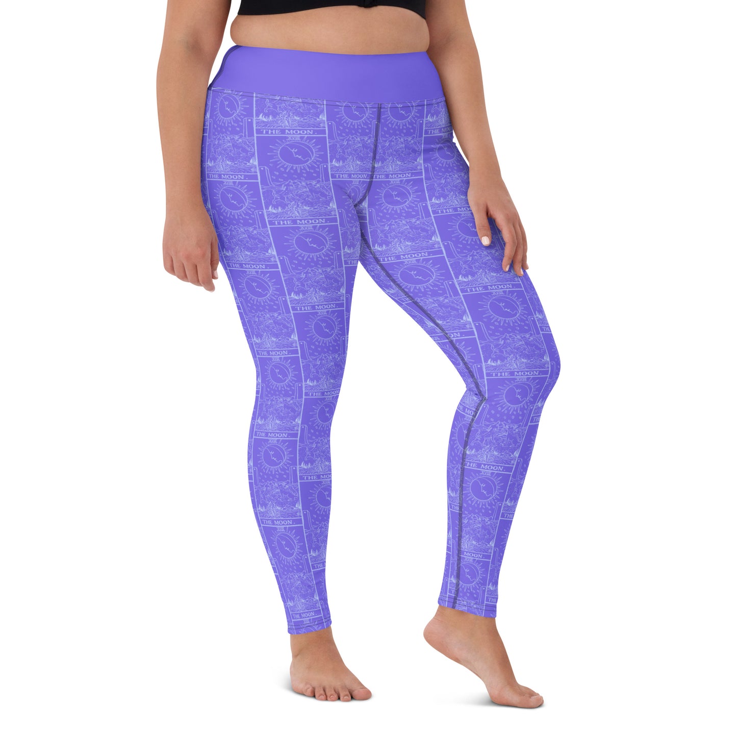 The Moon Card Yoga Leggings - Purple