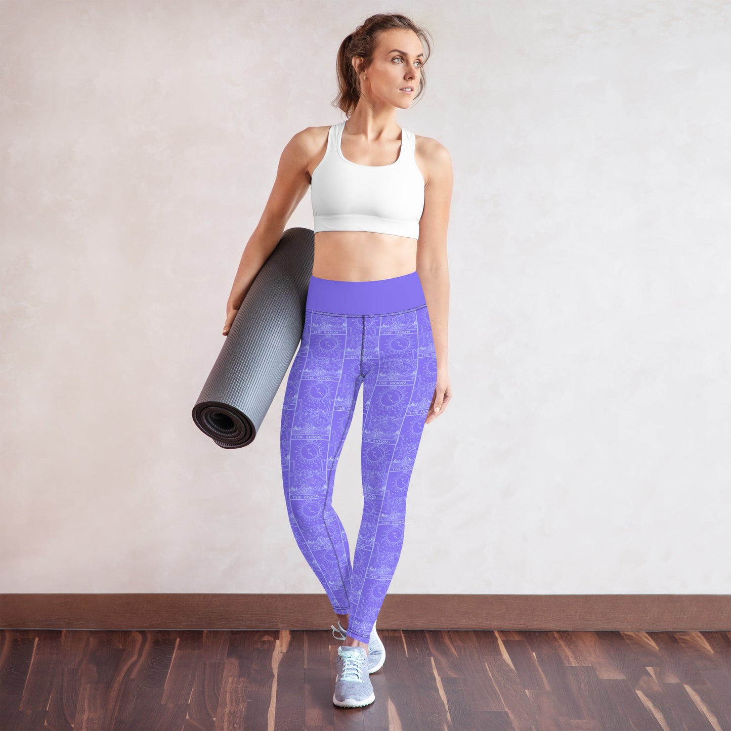 The Moon Card Yoga Leggings - Purple