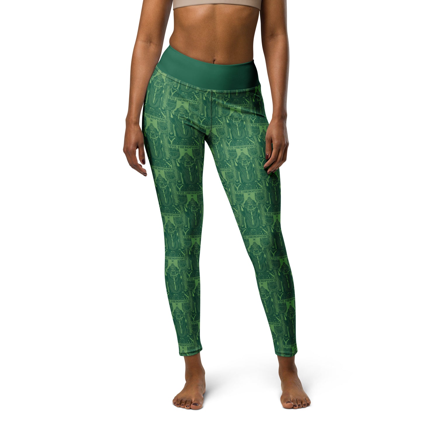 The Hierophant Card Yoga Leggings