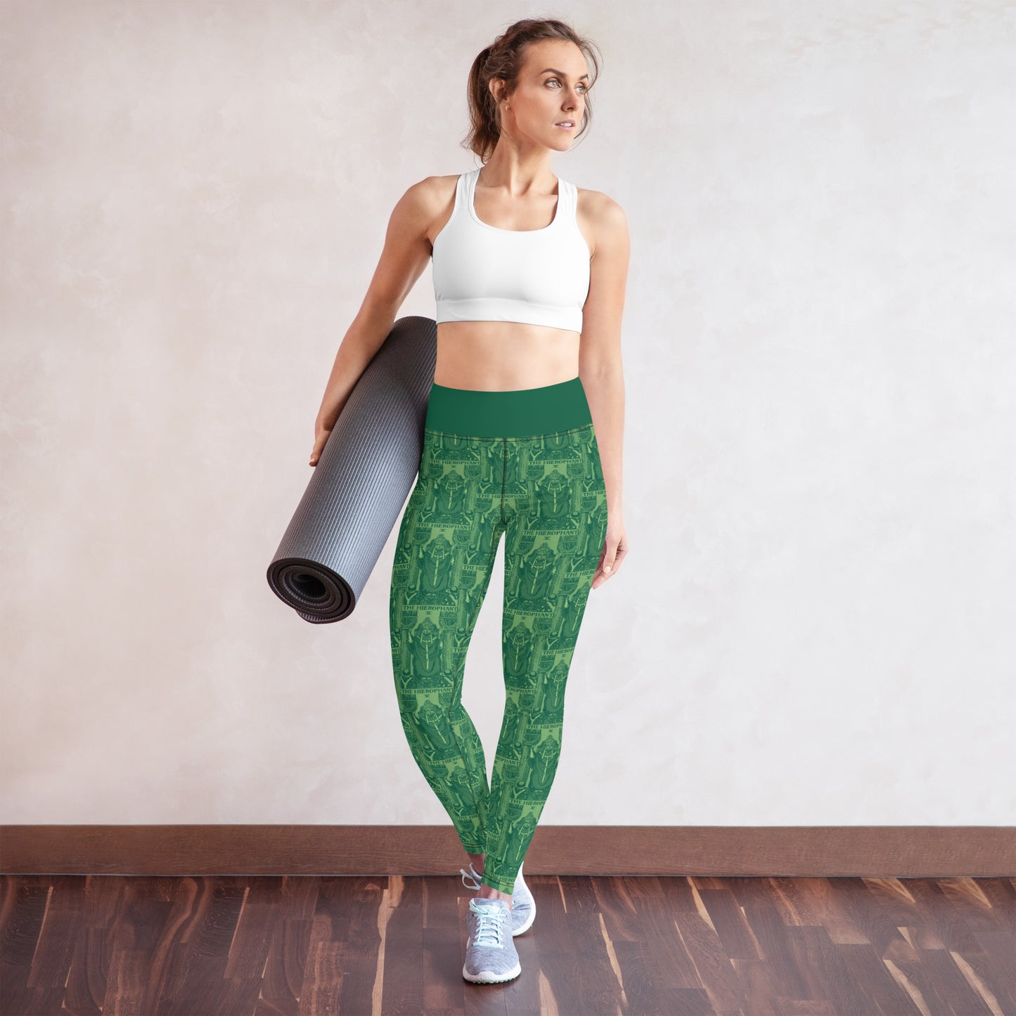 The Hierophant Card Yoga Leggings