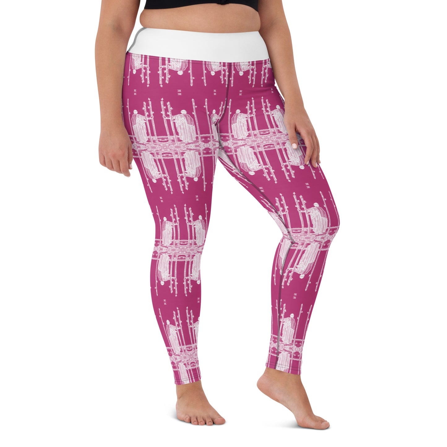 Three of Wands Card Yoga Leggings