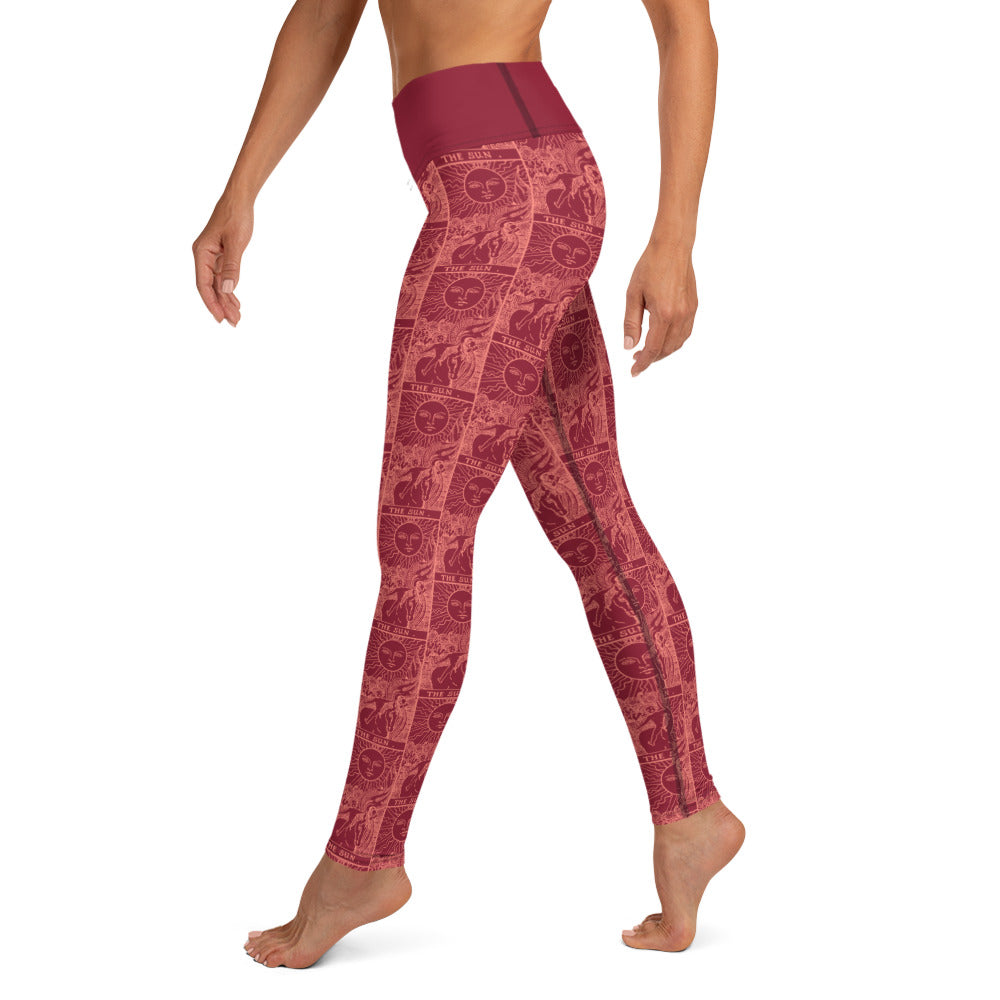 The Sun Card Yoga Leggings - Pink