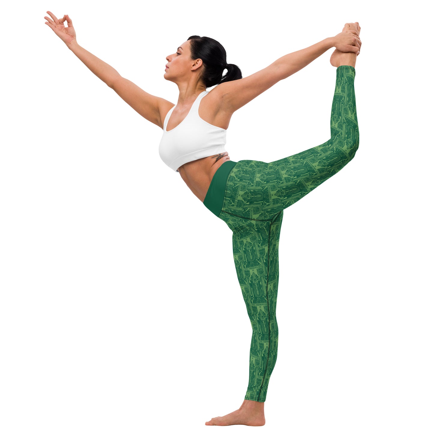 The Hierophant Card Yoga Leggings