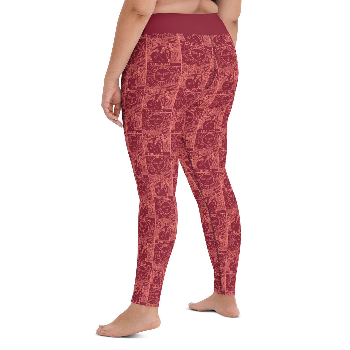 The Sun Card Yoga Leggings - Pink