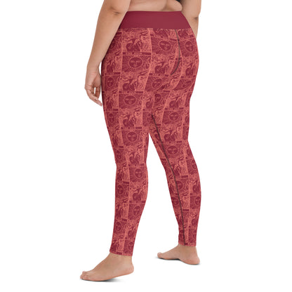 The Sun Card Yoga Leggings - Pink